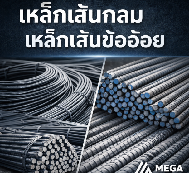 เหล็กเส้นกลม (Round Bars) เหล็กเส้นข้ออ้อย (Deformed Bars)