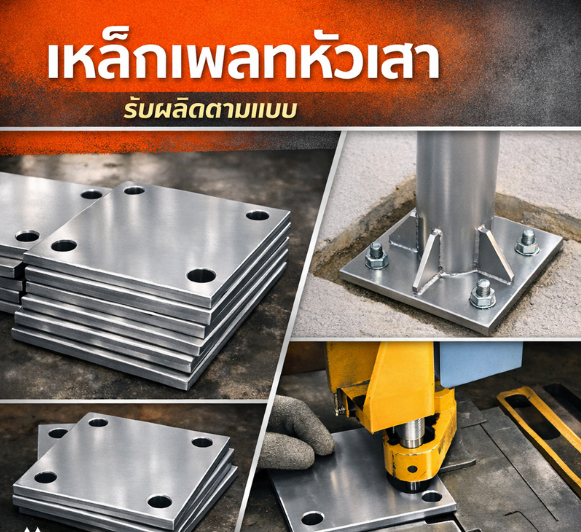 เหล็กเพลทหัวเสา เพลทปิดเสา